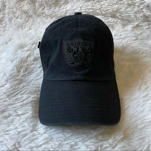 All black raiders dad hat